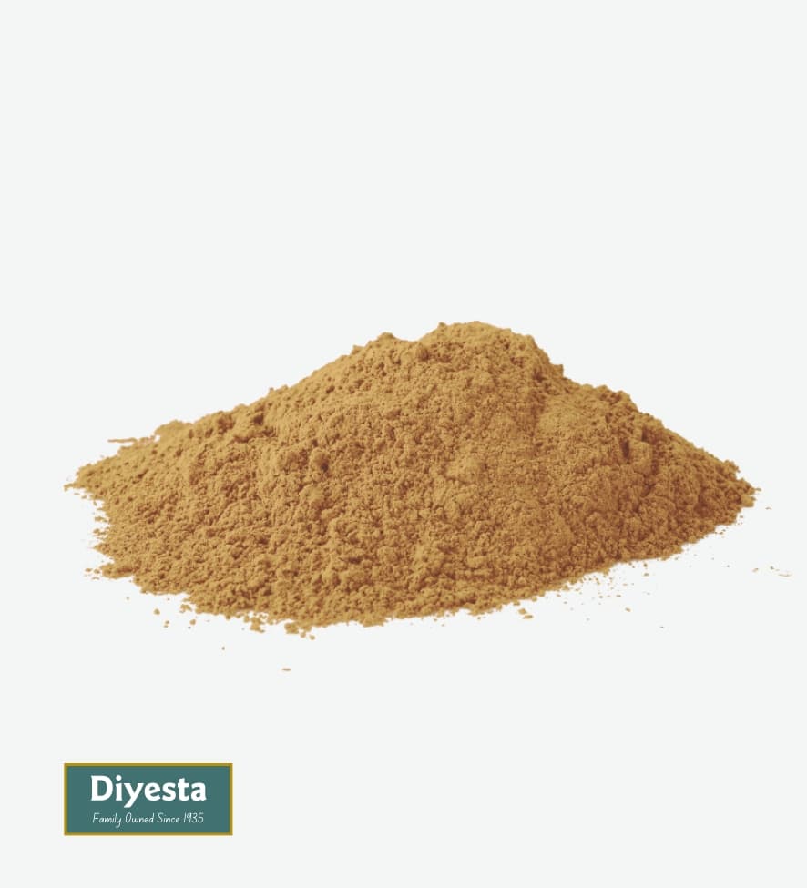 Powder (100 Mesh) grade pure Ceylon cinnamon produced by Diyesta on the Diyadola Estate