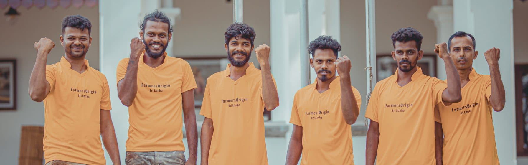 The modern FarmersOrigin Lanka team celebrating together at the Diyesta estate in Sri Lanka